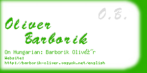 oliver barborik business card